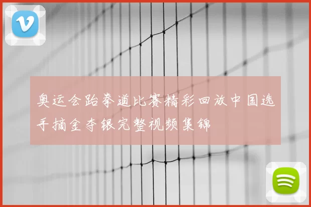 奥运会跆拳道比赛精彩回放中国选手摘金夺银完整视频集锦